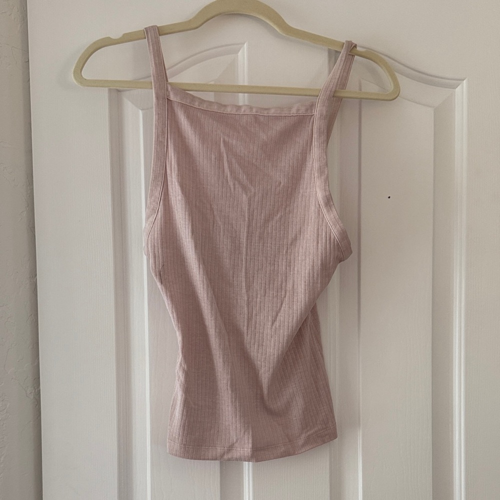 Free People Mauve Ribbed Tank Top